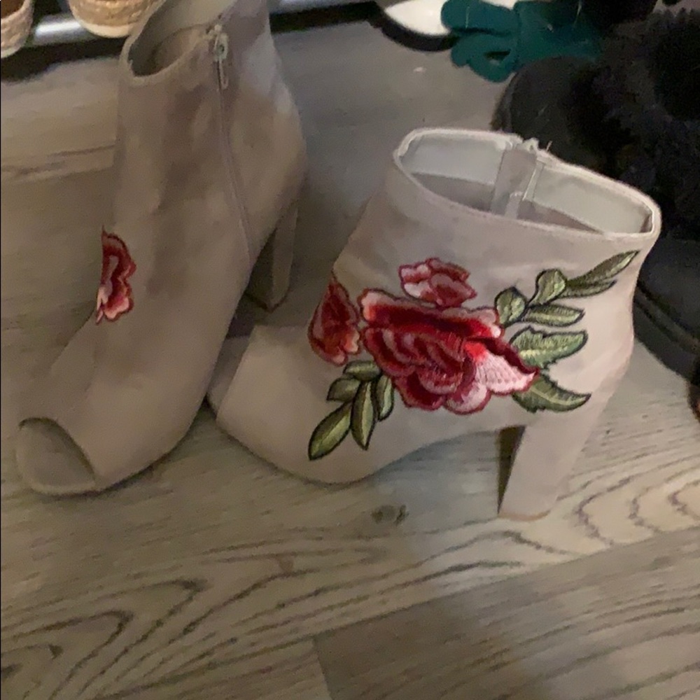 Open toe booties
